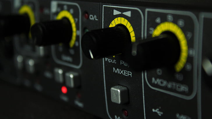 controller, mixer, musikproduktion, knappen, Audio, lyd, grænseflade