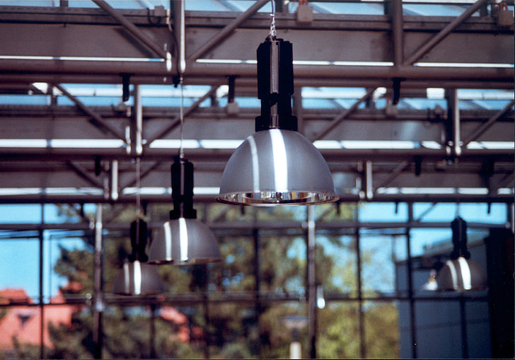 Bauhaus, arhitektura, Dessau, zgrada, moderne, svjetiljke, stropne svjetiljke