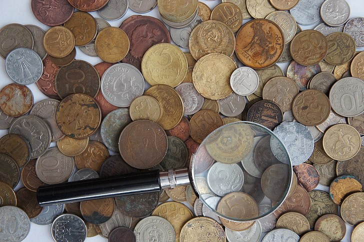 монети, Жменя, Росія, рубль, отримати копійчаний, гроші, Радянський Союз
