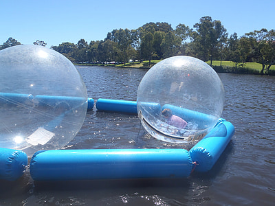 nước tính năng, quả bóng, thu hút, bong bóng khí, thể thao dưới nước, chơi, trẻ em