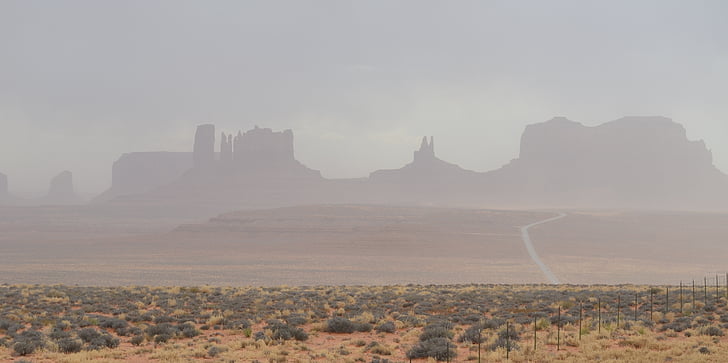 Storm, chemin d’accès, poussière, désert, Rock, rouge, grès