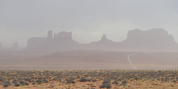 tormenta, Ruta de acceso, polvo, desierto, roca, rojo, piedra arenisca
