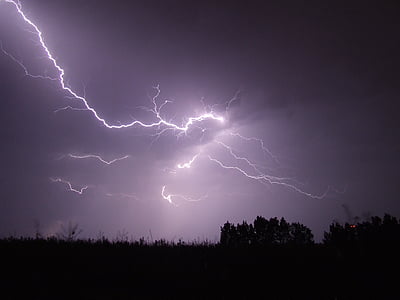 lightning, storm, night, firebird, hortobágy, thunderstorm, dark