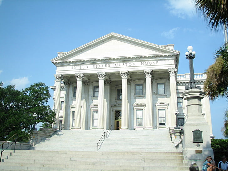Чарлстън, Южна Каролина, сграда, архитектура, колони, забележителност, исторически