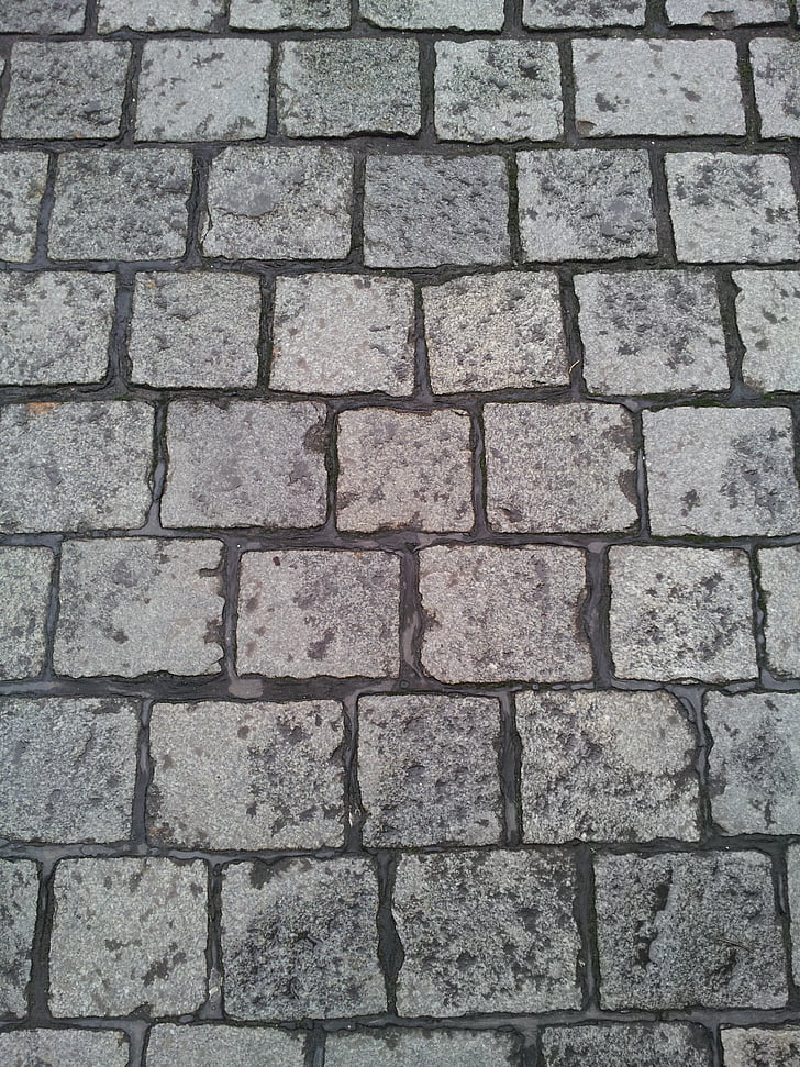 lát đá, cobblestones, mặt đất, kết cấu, đá, đường, đi