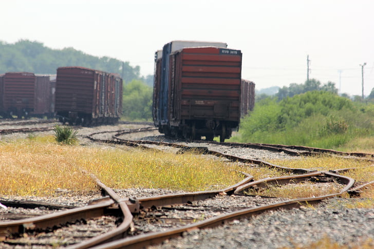 trains, boxcar, track, rail, transportation, freight, transport