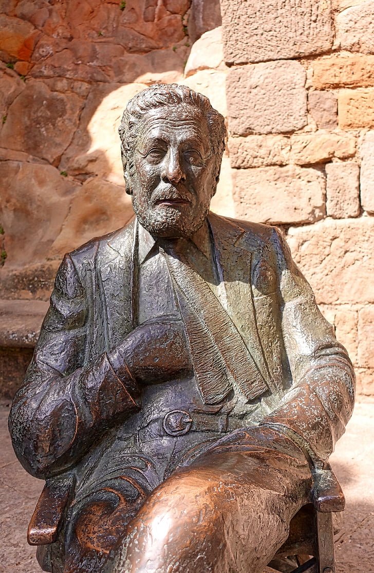 statuen, Luis garcía berlinga, direktør, SOS del rey catolico, bilde, bronse