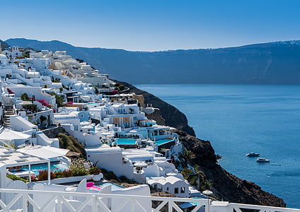 Santorin, Oia, Řecko, cestování, léto, Řečtina, cestovní ruch