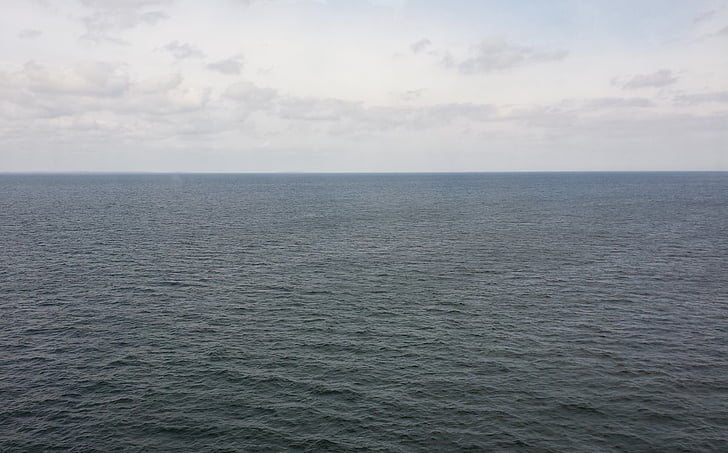 nebo, Ocean, morje, vode, modra, obzorje, nihče ne