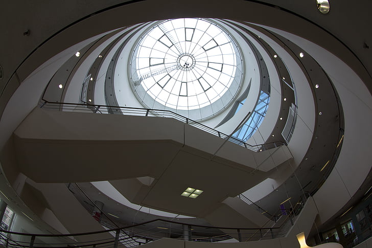 architecture, town home, mannheim, dome, interior view, modern, built Structure