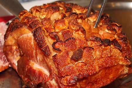 crust roast, fry, pork, delicious, meat, eat, food