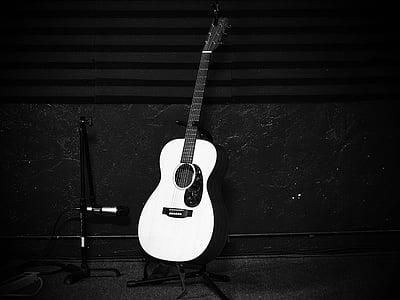 guitar, acoustic, microphone, music, sound, musical Instrument, musician