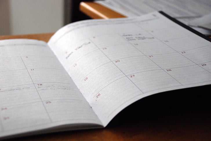 planificació del dia, Calendari, Organitzador, horari, mensual, mes, dia