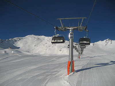 Chairlift, elevador, Sölden, Inverno, desportos de inverno, Alpina, Áustria
