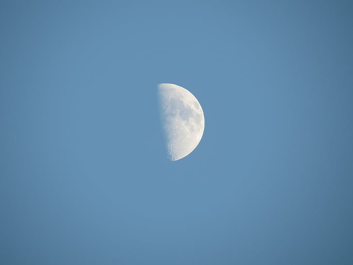 Moon, Poolkuu, kuu päev, kuu pind, astronoomia, Moonlight, planeetide moon