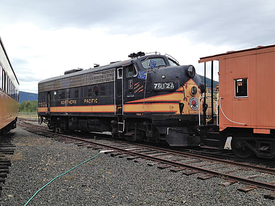 vlak, Vintage, železniški, potovanja, Oregon