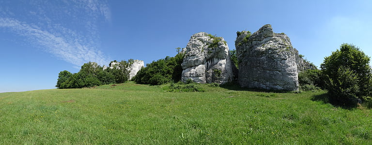 rocas, piedras calizas, paisaje, naturaleza, Polonia, Jura krakowsko częstochowa, Tour