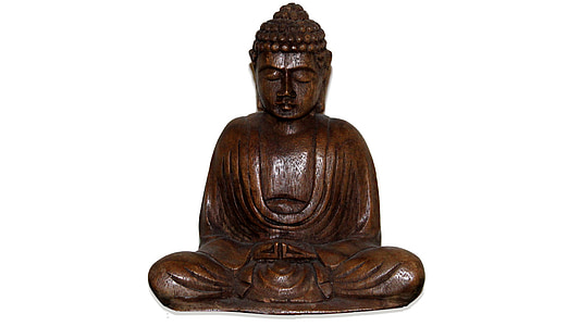 Buddha, staty, Buddha prydnad, cutout, religion, Thailand, trä buddha