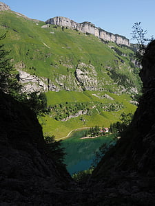 seealpsee, lake, idyll, hike, hiking tour, mountains, alpine