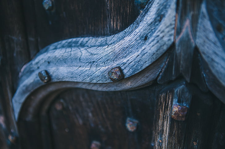 selective, focus, brown, wooden, furniture, part, wood