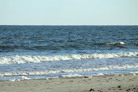 stranden, vågor, Ocean, havet och himlen, resor, Sand, havet