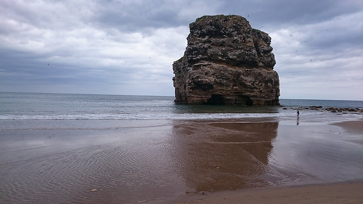 Marsden, mar, rocha, Nordeste, Inglaterra, praia, litoral