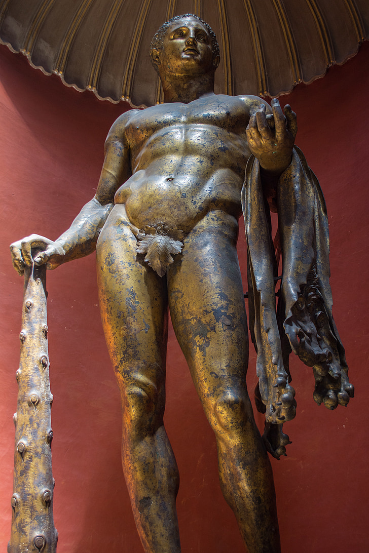 statue, bronze, the vatican, museum, rome, italy, dubina