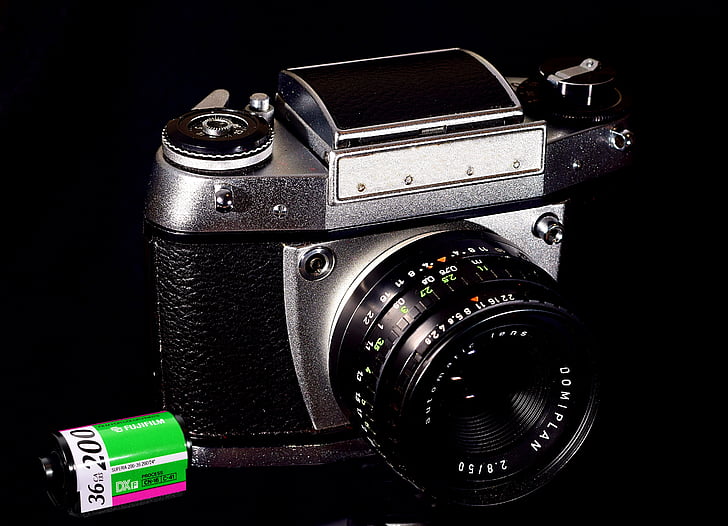 analog fotoapparat, film, kleinbild film