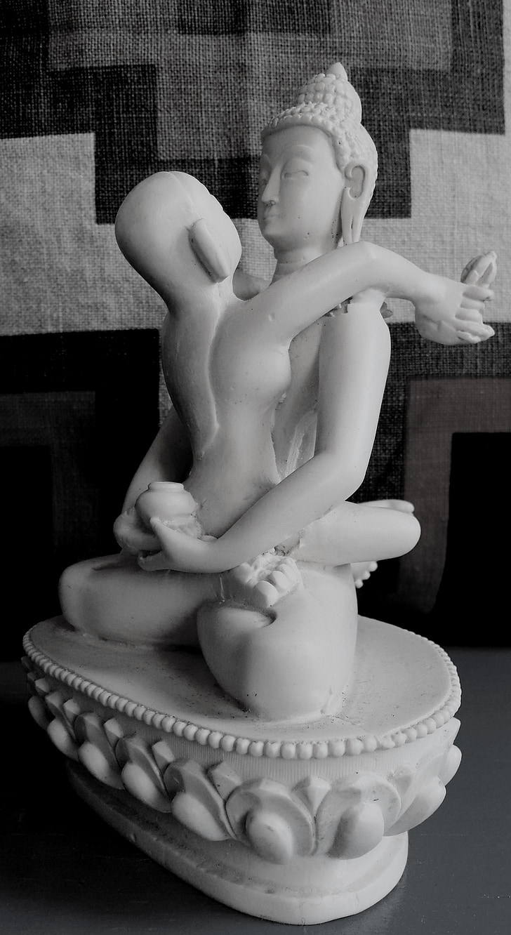 Tantra, statue de, mâle, femelle, homme, femme, Shiva