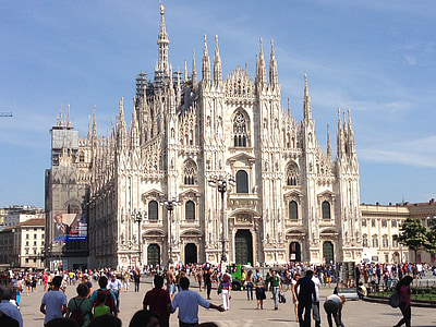 Milanas, Dom, Architektūra, Italija, bažnyčia, Milano katedra, katedra