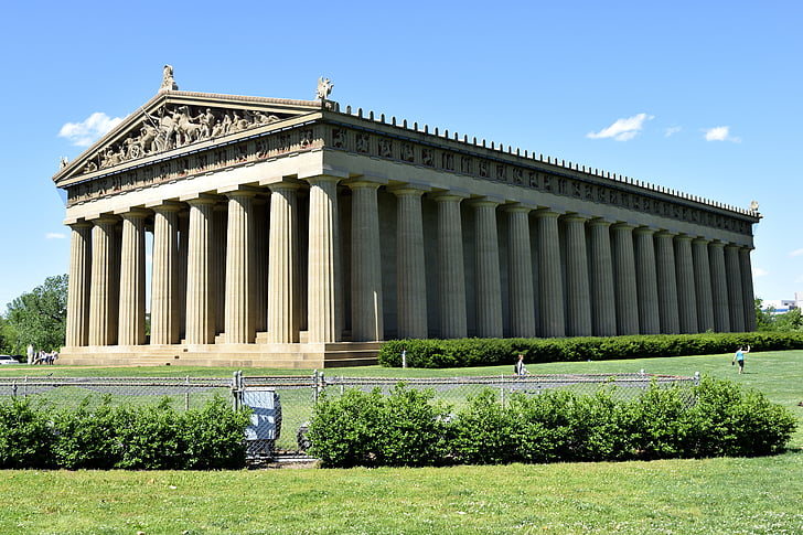 Parthenon, Centennial park, Nashville, Tennessee, historické, replika, Park