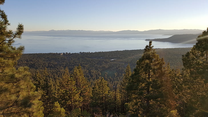 đi du lịch, Tahoe, Nevada, ngoài trời, màu xanh, Hoa Kỳ, nước