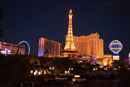 Лас Вегас, Париж, хотел, Нощен изглед