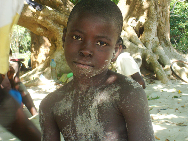 barn, Dreng, Afrika, Guinea, sort, afrikanske, kid