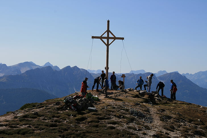 Summit cross, bergen, Cross, naturen, vandring, Viewpoint