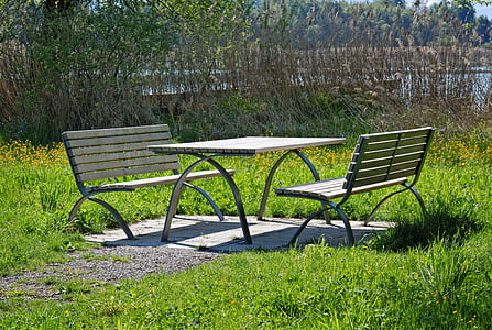 seat, nature, bank, bench, out, rest, click