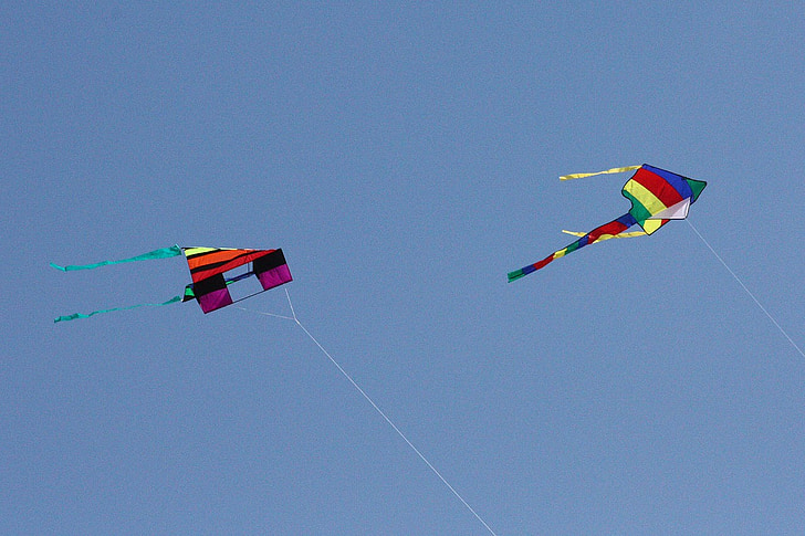 kite, colourful, flying, sky, leisure, activity