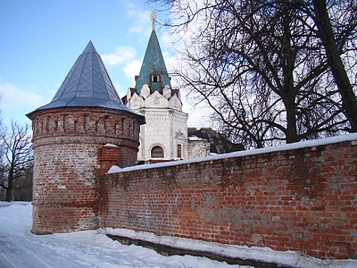 den palace ensemble Tsarskoje selo, st petersburg Ryssland, vinter, snö, Sky, tornet, kiprpič