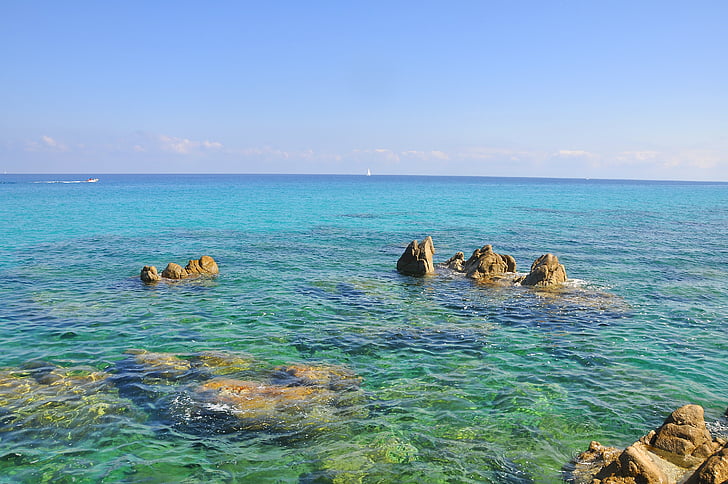 mer, roches, été, Calabria, plage, nature, littoral