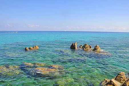 laut, batu, musim panas, Calabria, Pantai, alam, Pantai