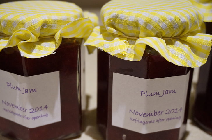 jam, jar, plum, homemade, preserve, jelly