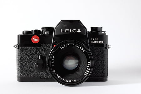 analogový, fotoaparát, Leica, Studio, výrobek, bílá, čočka