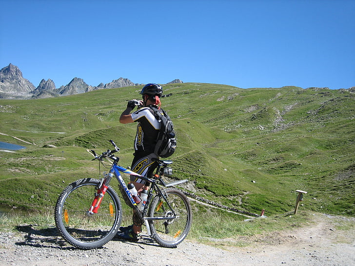 Riteņbraukšana, velosipēds, prom, kalni, TRANSALP, daba, Sports