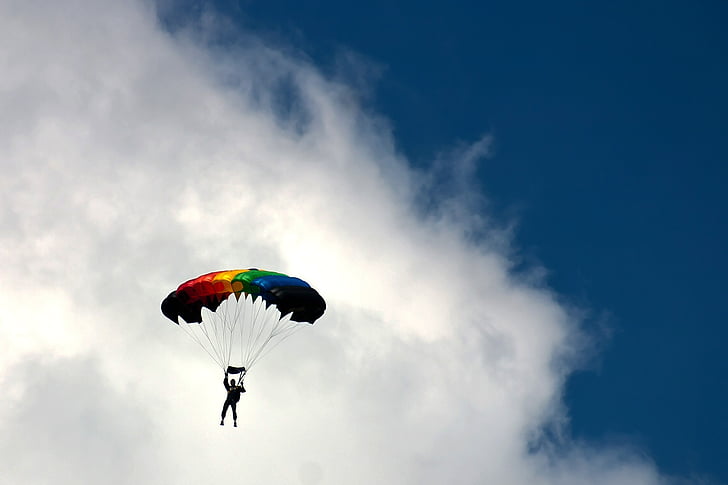 skakanje padobranom, sportski, padobranac, natjecanje, leti, Ekstremni sportovi, padobran