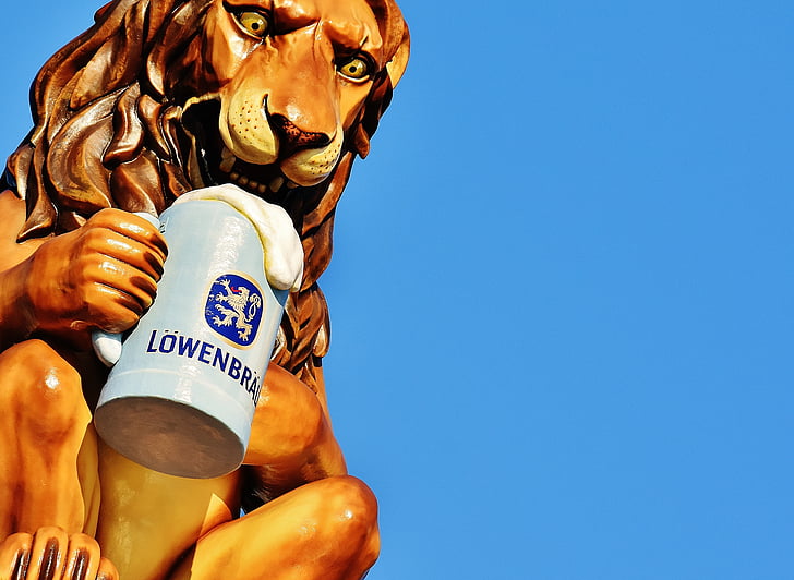 löwenbräu, oktoberfest, beer, brewery, lion, munich, bavaria