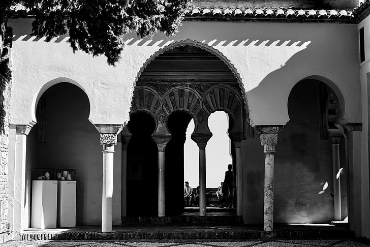 Alcazaba, Arabština, oblouky, Architektura, muslimové, kultura, Památník