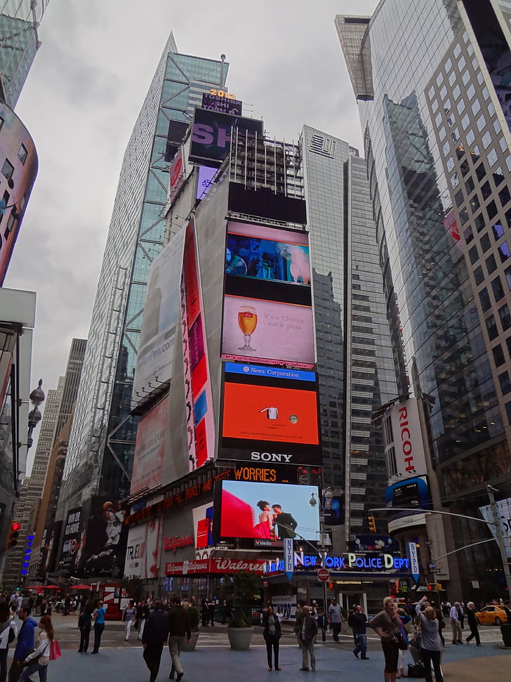 Times Squaren, New Yorkissa, Manhattan, pilvenpiirtäjä, arkkitehtuuri