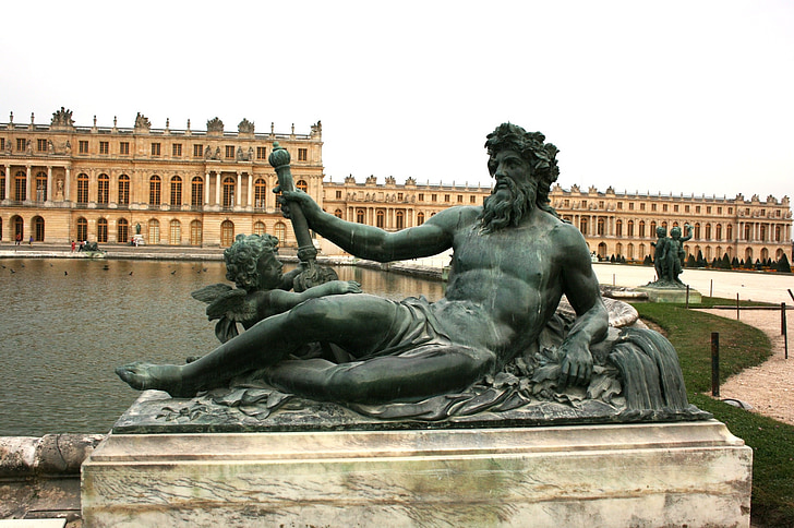 slottet i versailles, Versailles, Palace, skulptur, Frankrike