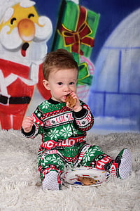 Vianoce, cookie, dieťa, Snack