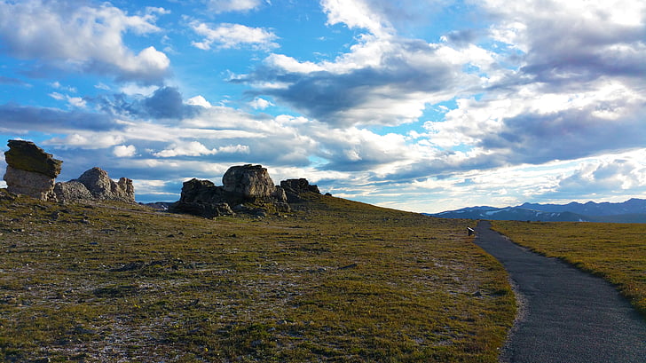 Rocky mountain nationalpark, Colorado, landskap, natursköna, Sky, Rock-former, dramatiska miljö